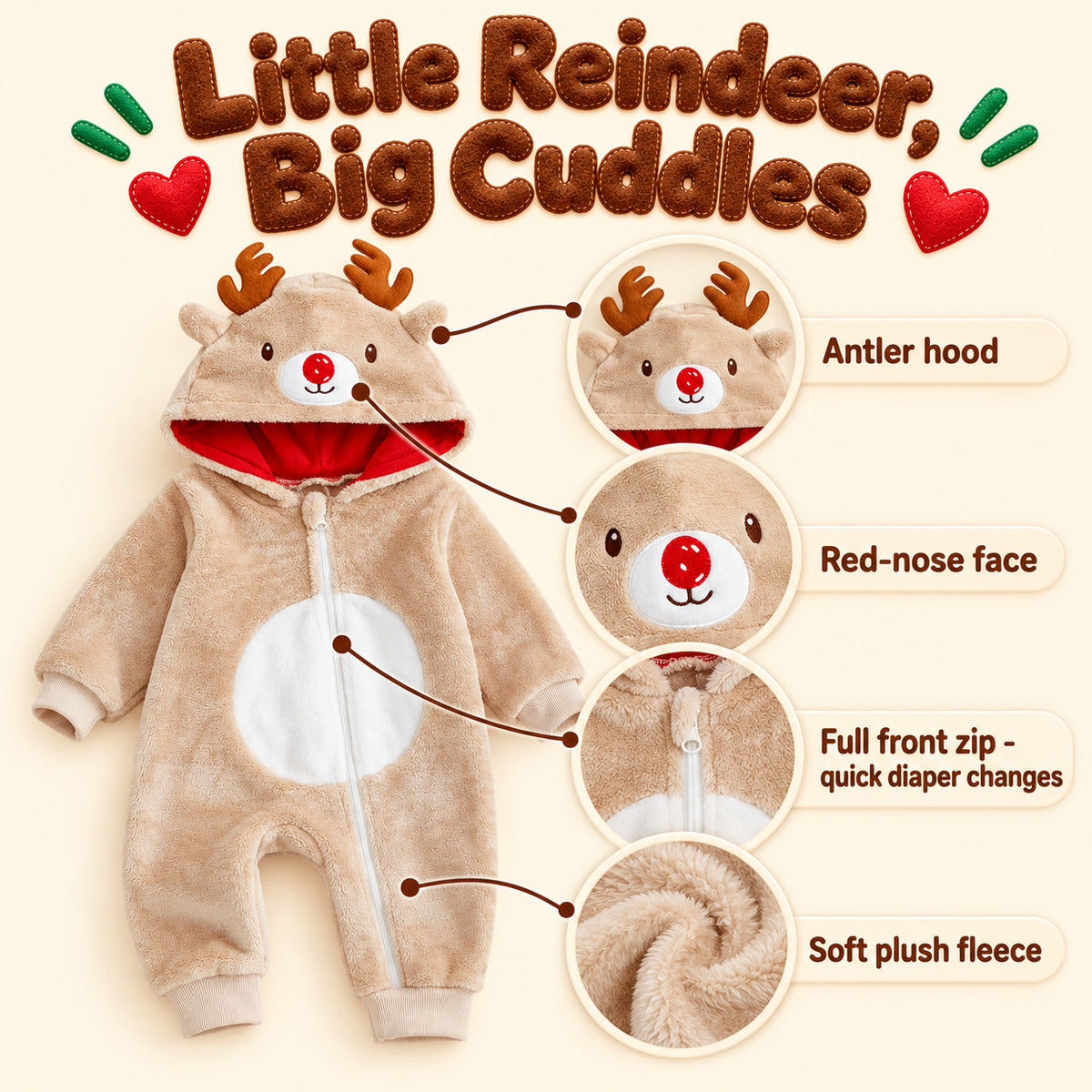 Cuddlemas Christmas Character Romper
